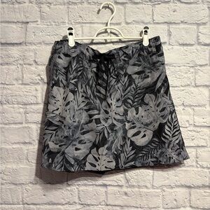 Speedo Black and Gray Swim Skort Tropical Large